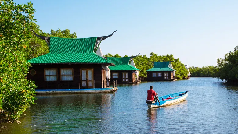 The River Gambia offers a variety of river-based tourism including cruises, fishing and wildlife excursions. Photo Credit: The Gambia Tourism Board